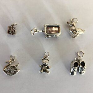 NEW Sterling Silver Charm x6